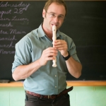 Todd Crowe playing recorder