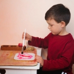 Waldorf kindergarten child painting